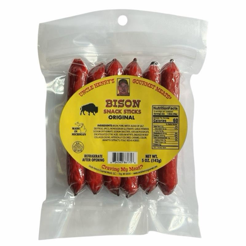 Wild Game Meat Snack Sticks - 5oz Resealable Bags - Uncle Henry’s Gourmet Meats
