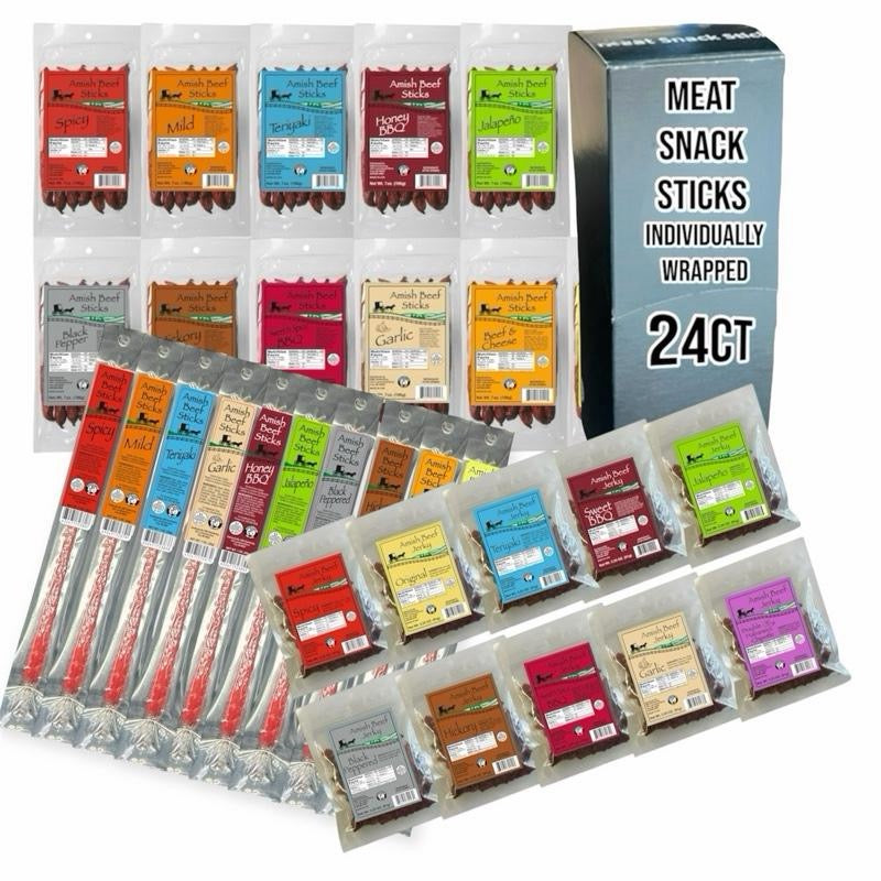 Beef Snack Sticks Sampler - Individually Wrapped Beef Snack Sticks - H ...