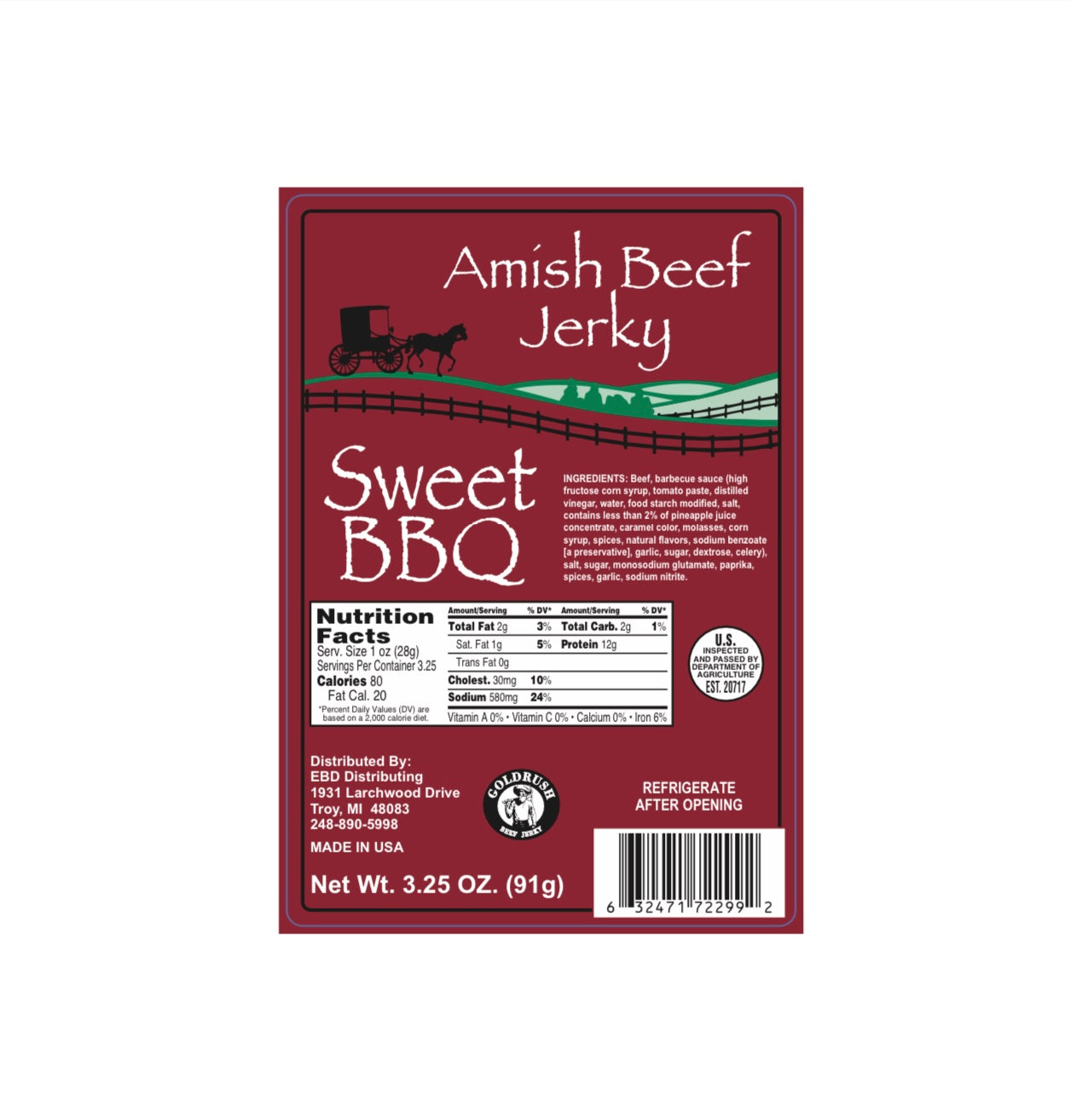 Amish BBQ Beef Jerky