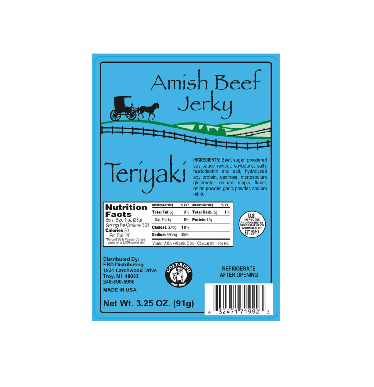 Amish Teriyaki Beef Jerky